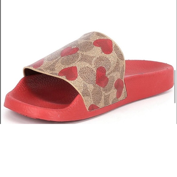 COACH Udele Sport Slide with Heart print
